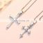 Wholesale Personalized Diamond Crystal Women silver 925 Sterling Silver Letter Initial Necklace