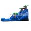 commercial inflatable crush  rainbow blue tropical paradise water slide for sale