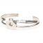 Wholesale snap button jewelry 316L Stainless steel bangle buttons on top