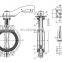 Bundor 4ductile iron pn16 universal clamp butterfly valve supplier butterfly valve disc butterfly valve dn800
