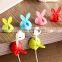 Cute Cartoon Rabbit Cable Drop Clip Desk Tidy Organiser Wire Cord USB Holder