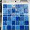 Swimming Pool Mosaic Tiles Blue Hot-Melt Mosaic Products Shower Floor Meshed Backed Mosaic Tile