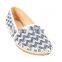 Wave Design Fabric Casual Shoes With Linen Edge