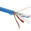 1000ft 23AWG 4 Pair SFTP Cat6 Plenum CMP Solid Bare Copper 550MHz Bulk Ethernet Cable