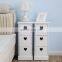 3 Drawers Elegant Heart Shape Pair of white Bedside Tables