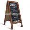 Rustic Magnetic A-Frame Chalkboard Sign Free Standing Chalkboard Easel Sturdy Sidewalk Sign Folding Chalkboard