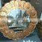 gold plated metal wall shiny mirror
