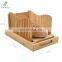 Foldable Bamboo Bread Slicer with Crumb Tray Adjustable Bamboo Bread Cutter for Homemade Bread Loaf Cakes Bagels Slicer