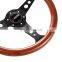 Classic steering wheel wood  flat pattern 350mm universal