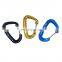 6PCS/Set Climbing Carabiner Outdoor Activity Hooks Hammock Carabiner Clip 22KN Aviation Aluminum Wire Gate Snap Hook