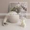 Morden Creative White Vase Geometry Ornaments Decorative Brown Jarrones Decorativos Creamic Flower Vase For Home Decor