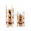 Metal Frame Glass Gold Candle Holder
