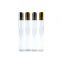 custom 3ml 5ml 6ml 8ml 10ml rectangle stainless steel roller ball eye cream perfume oil containers clear glass roll on bottle