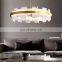 Modern Light Luxury Alabaster Round Pendant Lamp Restaurant Led Chandelier