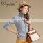 Chinese Supplier Soft Gold Cashmere Products Women High Neck Worsted Sweater
