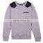 Heather Grey Color Quilting Sweatshirt/sweatshirt With Front Pocket/Stylish Quilted Sweatshirts/2016 Sweatshirts
