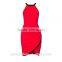 Solid color dress 2016 hot sale women sexy dress with high quality custom made dress D230