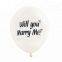 ?Te Casarás Conmigo/Acabados de Casarse/Sr. y Sra./Te Quiero/Globos de Helio Impresos en Forma de Corazón de Latex para Decoración de Bodas