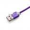 Trending products purple zippered usb cable wholesale  usb for iphone and micro chinese manufcture