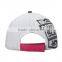 Wholesale 100% cotton pink hat 6 panel curved bill stone washed trucker cap
