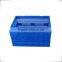 Collapsible vented plastic basket no lid