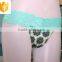 Sexy Lace Thong, Microfiber Printed Body, Girls' Sexy Underwear