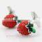 PRIMERO 2015 jewelry acrylic cufflink French shirt romantic strawberry cufflinks