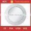 Wholesale glass 13inch mirror dot charger plate wedding