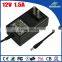 DC power supply 12V 1.5A epson printer AC adapter 18W for led light