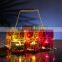 7.3*8.5cm alabaster glass crystal votive candle holder set
