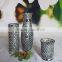 Romantic silver glass mosaic mirror vase