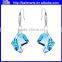 Jewelry Alloy Blue Crystal Single Stone Earring Designs