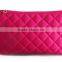 Pink Nylon Gridding Rectangle with Zipper Closure Makeup Pouch/Bag/Case Cosmetic Tool