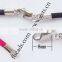 2mm 8mm Sterling Silver Lobster Clasp Silk Cord Necklace