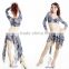 SWEGAL belly dance costume set,belly dance leopard clothes,sexy dance top add skirt SGBDT14036