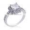 Glittering Austrian Crystal Rings 18k White Gold Gp Zircon Ring