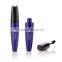 Custom unique empty blue plastic eyelash mascara container with brush