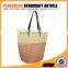 Nature stripe jute with paper straw crochet bag ladies handbag