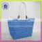 Shoulder tote bag style and polyester blue color shopping handbag cotton handle
