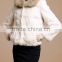 Short style women winter coat made by real rabbit fur with hood