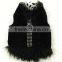 pet coat/dog coat. black suede dog fur coat with crystal stone