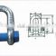 US type drop forged bolt type dee shackle