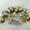 HJ-308 Stainless steel half round mirror nail advanced antique brass plating nail