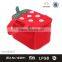 Nylon strawberry cute lunch bag with handle for kids