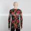 F5S10135 New Design Floral Print Women Long Sleeve T Shirts