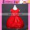 2015  China Hot Sale Lace Dance Dress Custom Short V Collar Cheaper Baby Girls Party Dress Design