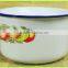 Wholesale Cheap bulk Travelling Enamel bowl with saucer/fast-food cup with lid