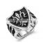 6MM Stainless steel vintage antiqued silver punk style ring fashion ring steam punk jewelry 6240031