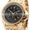 Fashion ORKINA Stainless Steel Case Chrono Black Men's Sport Quartz Watch