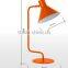 Curving Table Lamp Burnt Orange Steel For Whole Lamp With In Line Switch Bedroom Study Room Table Lamp